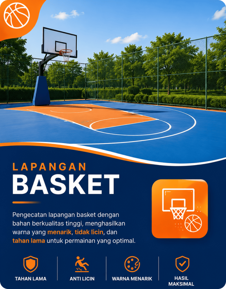 Pengecetan Lapangan Basket