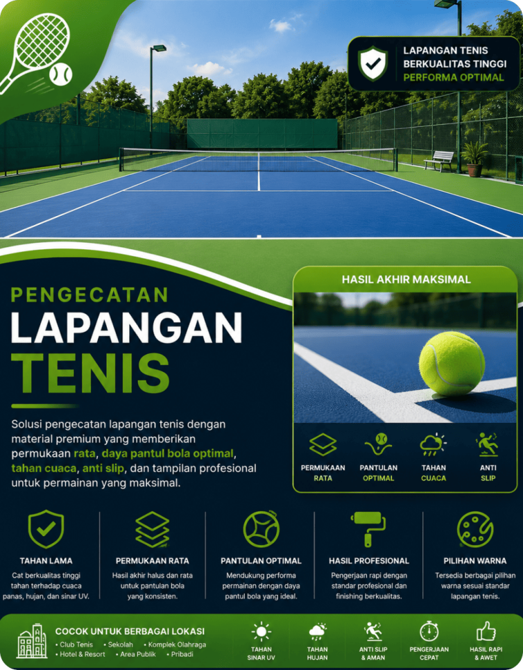 Pengecetan Lapangan Tenis